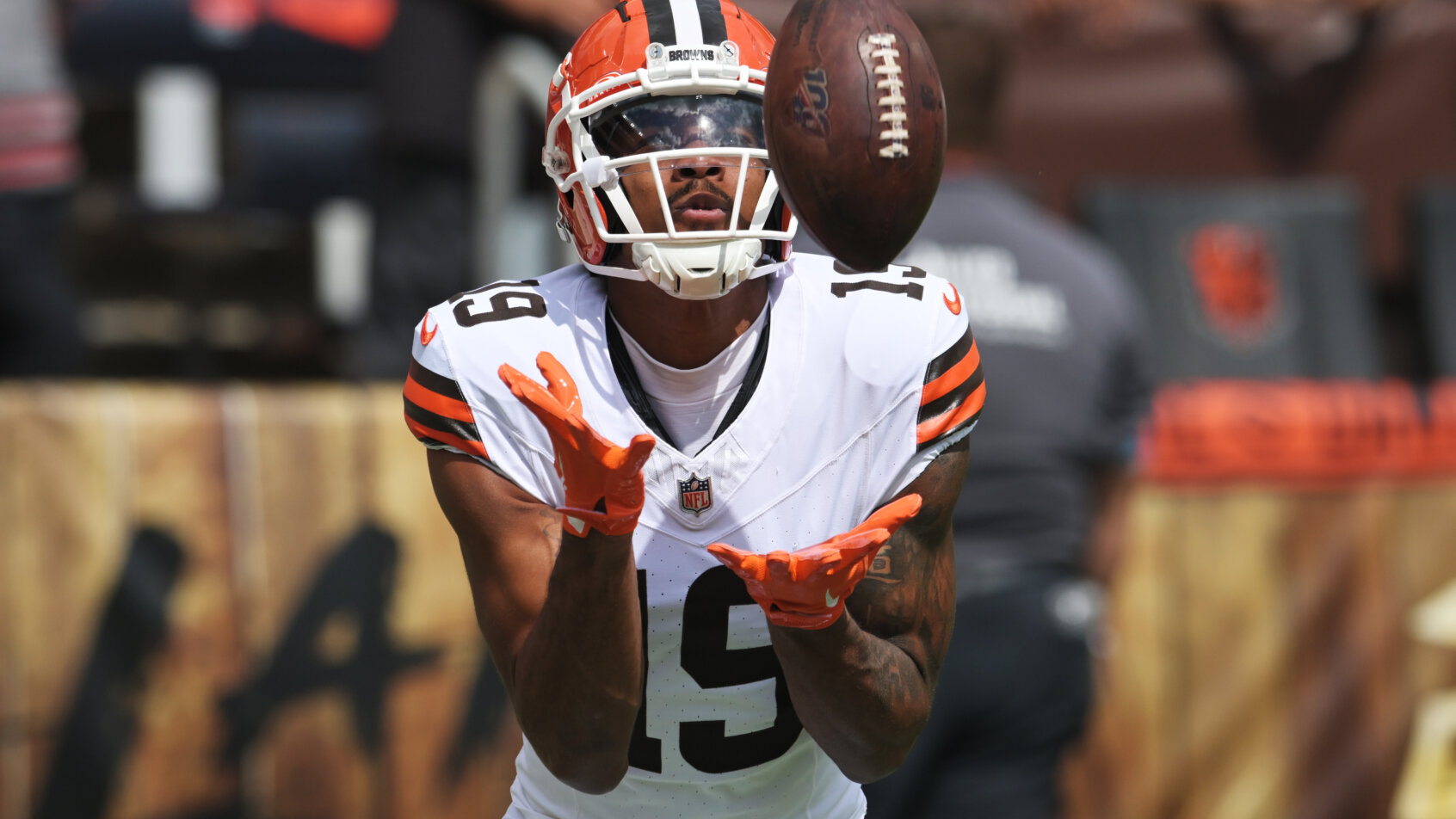 Cleveland Browns wide receiver Cedric Tillman before the game