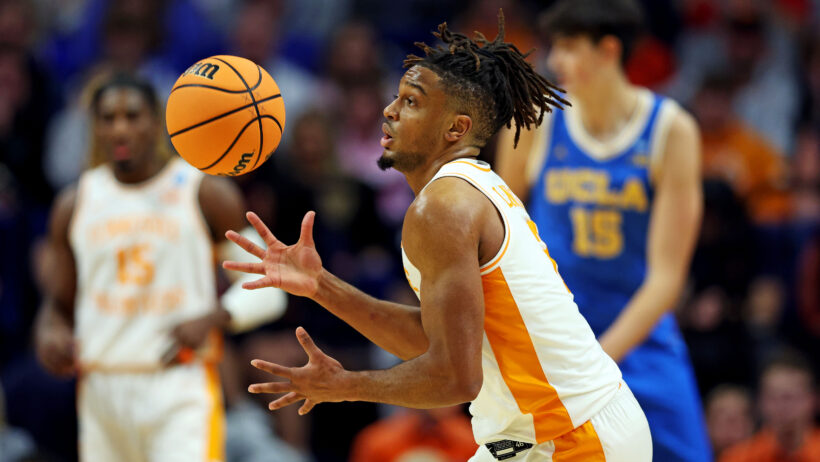 Chaz Lanier corrals a loose ball versus UCLA at the NCAA Tournament.