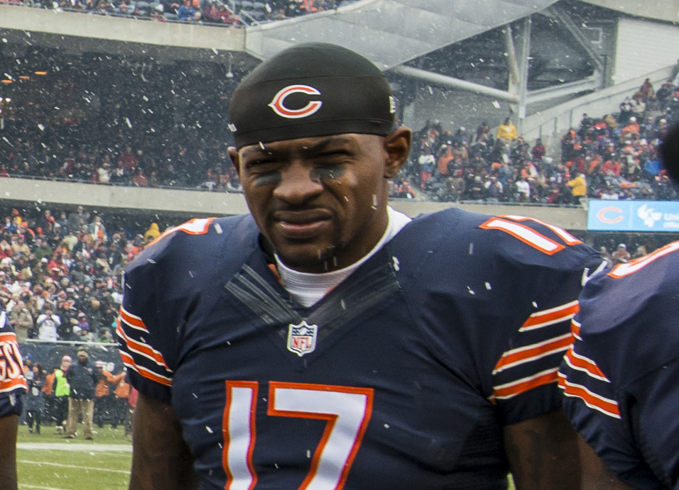 Alshon Jeffery walking the sidelines