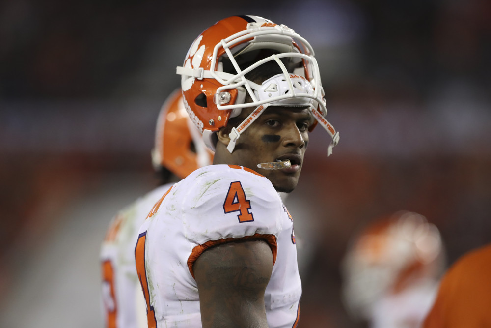 Deshaun Watson walking off the field