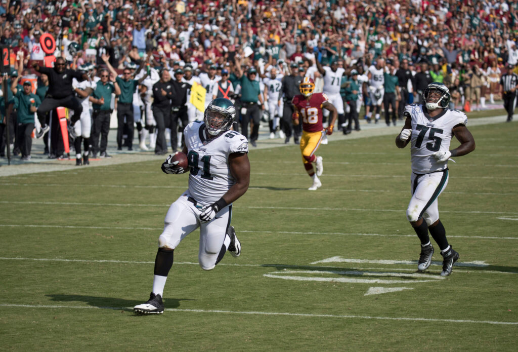 Fletcher Cox returning a fumble for a TD