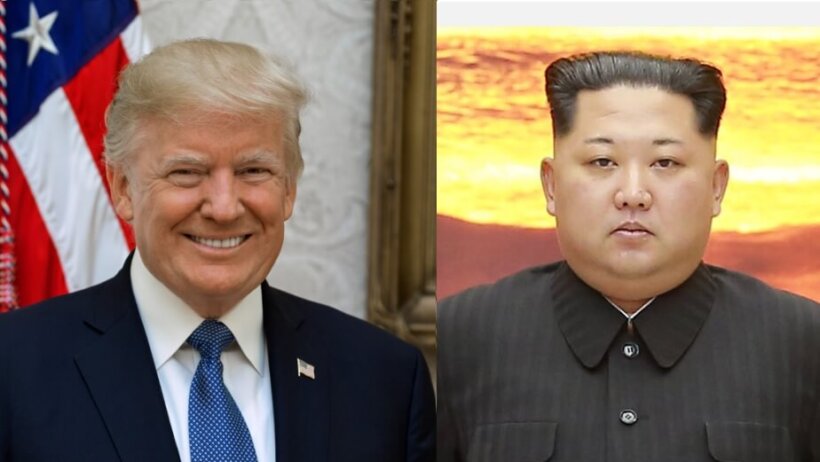 A side-by-side image of Donald Trump and Kim Jong Un.