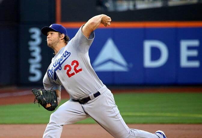 Clayton Kershaw delivers a pitch