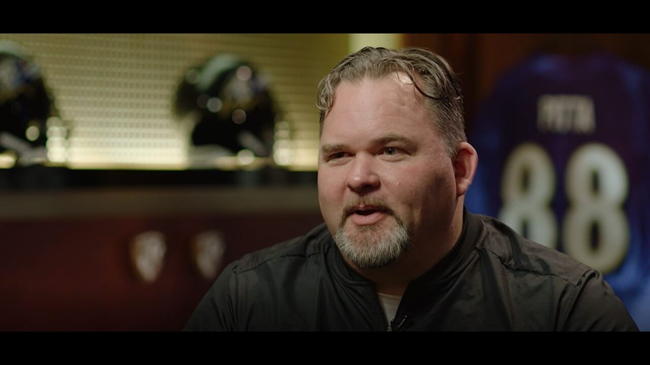 Greg Roman doing an interview