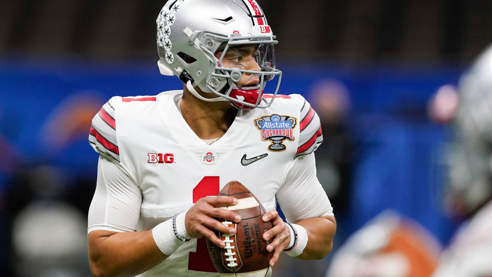 Justin Fields throwing