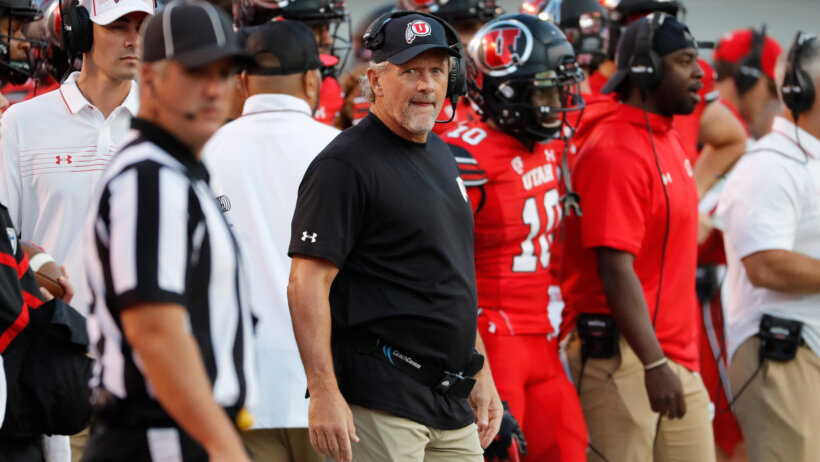 Utah Utes head coach Kyle Whittingham on the sideline