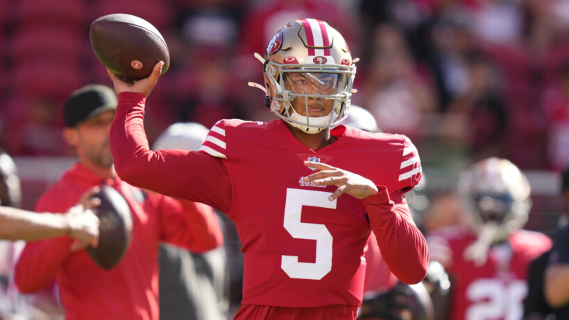 49ers quarterback Trey Lance.