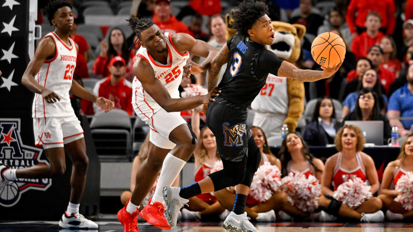 College basketball action.