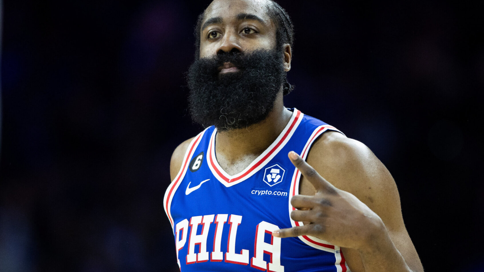 76ers guard James Harden.