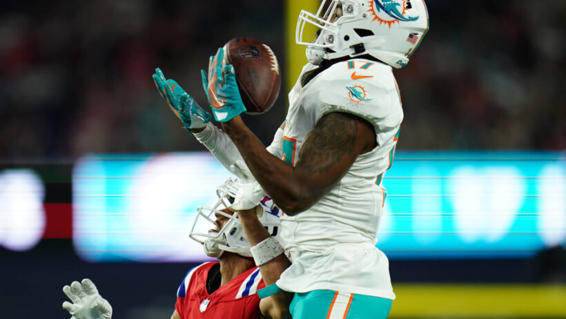 Miami Dolphins WR Jaylen Waddle.