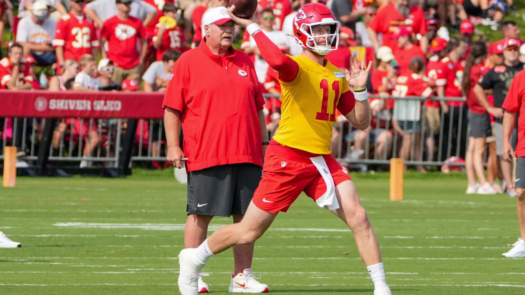 Carson Wentz at Chiefs training camp