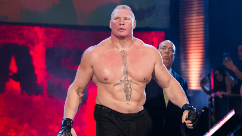Brock Lesnar walking to the ring