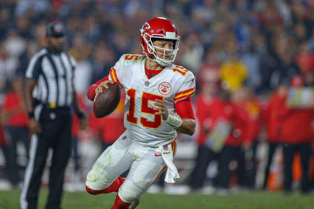 Kansas City Chiefs QB Patrick Mahomes in the pocket
