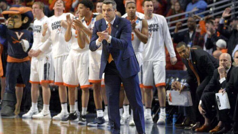 Virginia Cavaliers on the bench